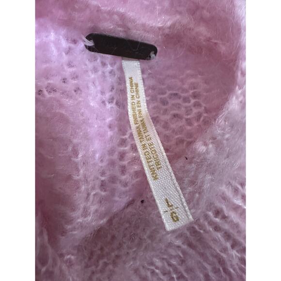 *Flawed* Free People Butterfly Sequin Cardigan Sweater Large Coquet Fairy Whimsy - Picture 11 of 14